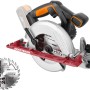 Sega circolare a batteria Worx WX530.9 20V con batteria e lama. Ideale per tagli precisi.