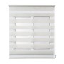 t.b.t. tenda a rullo, a strisce beige e bianche, per decorazione finestre e protezione solare.