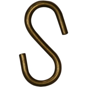 Gancio a S color oro dal Set di ganci e occhielli.