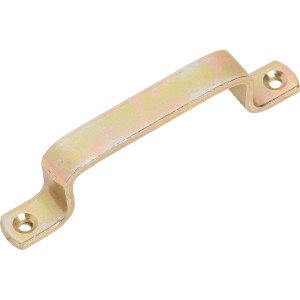Maniglia zincata gialla, 110 mm, per casse e porte.