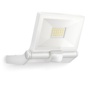 Faro LED da esterno con sensore Steinel XLED One S bianco con rilevatore di movimento.