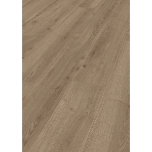 Pavimento laminato chiaro effetto legno, ideale per ambienti domestici.