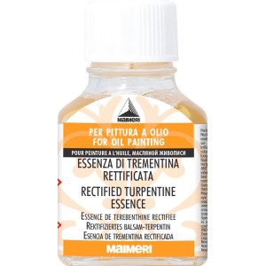 Flacone di essenza di trementina rettificata Maimeri per pittura a olio.