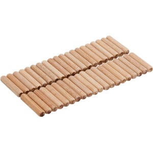 50 tasselli in legno LUX, 6 mm, scanalati, per giunzioni senza viti.