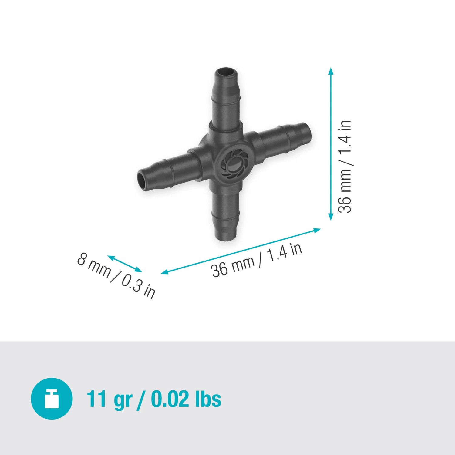 Gardena Micro-Drip-System Raccordo Rubinetto 4,6 Mm (3/16") - Adattatore Filetto 3/4" Per Collegamento Semplice All'Impianto Di Irrigazione (13224-20, Confezione Da 10) - 3