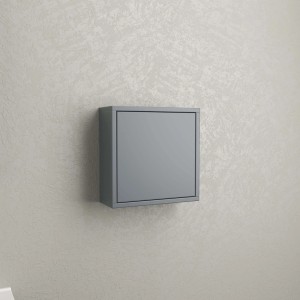 Mobile bagno pensile t.b.t. grigio montato a parete.