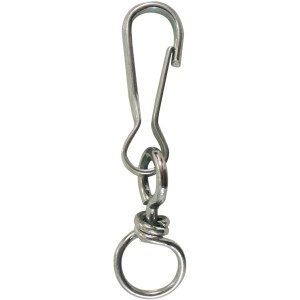 Moschettone t.b.t. in metallo, ideale per fissaggi versatili.