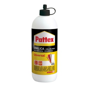 Colla universale Pattex, colla bianca in dispenser, ideale per carta, tessuto e legno.