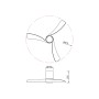Ventilatore da soffitto con luce LED 24W Ø 97x25 cm bianco legno_6