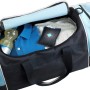 Borsa sportiva aperta con vestiti e t.b.t. per il controllo dell'umidità.