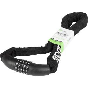 Lucchetto per bici t.b.t. nero con codice combinazione e catena.