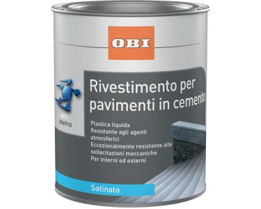 Rivestimento per pavimenti in cemento satinato Grigio argento 750 ml ca 8  m²