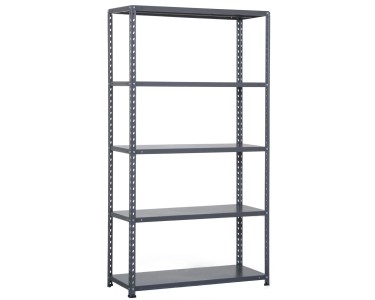 GYMAX Scaffale Industriale 4 Ripiani - Noce, 61x29,5x85,5 Cm - Salvaspazio Per Casa