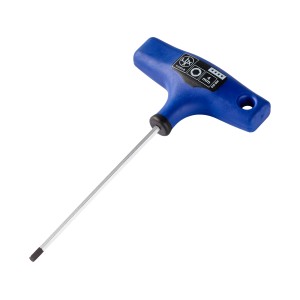 Chiave a brugola LUX con manico a T 4 mm, chiave esagonale con impugnatura comfort blu.