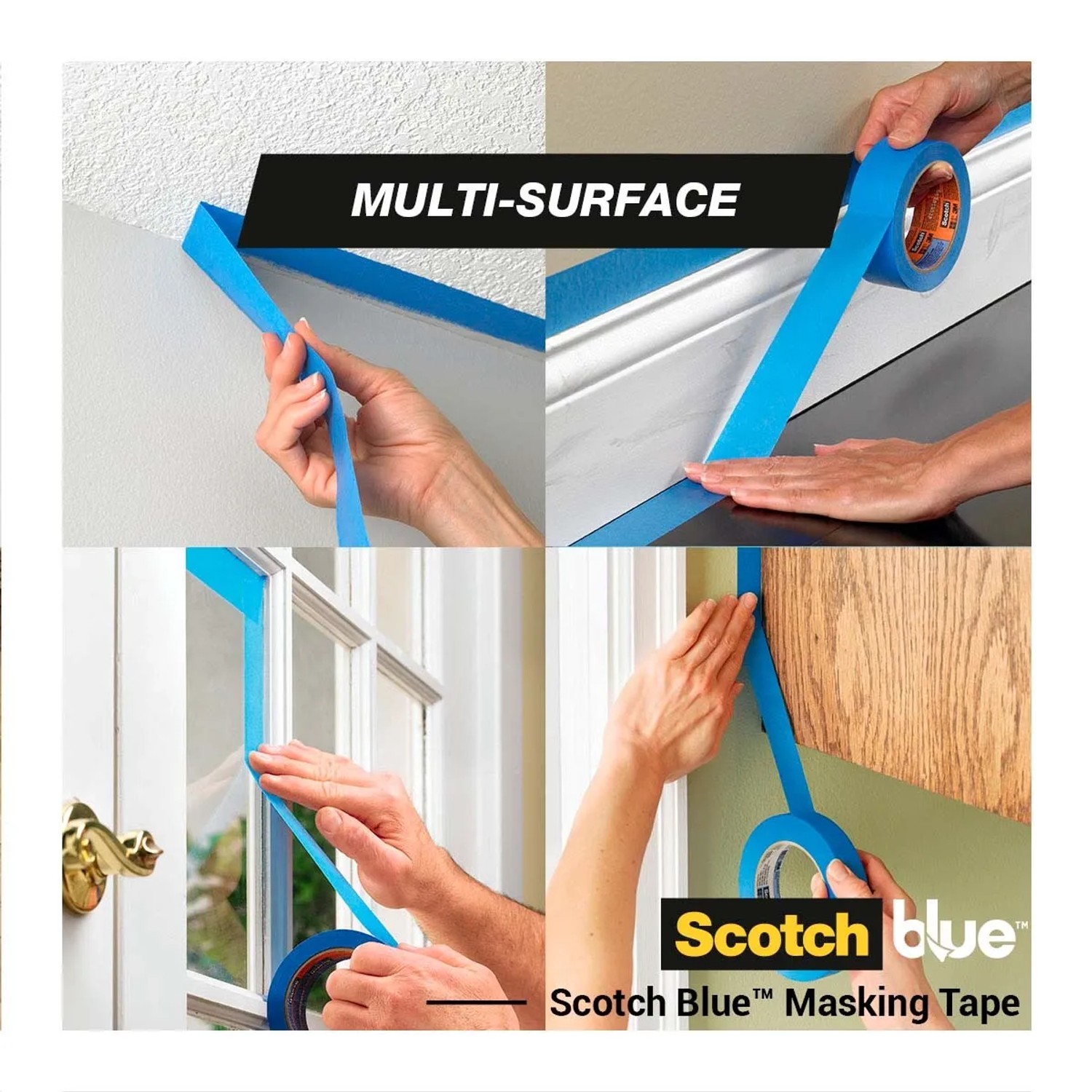 Nastro adesivo Scotch Blue multi superficie in uso.