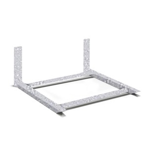 Telaio metallico per fontana da giardino, color argento.