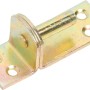 Cerniera a vite D1 zincata gialla, 80x30 mm, perno Ø 10 mm, per fissaggio di bandelle.