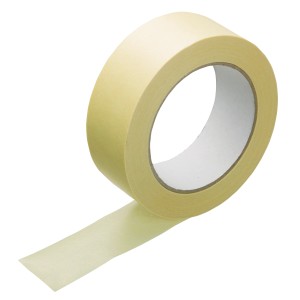 Nastro adesivo LUX in carta crespa gialla, 50 m x 30 mm, per lavori di pittura interni.