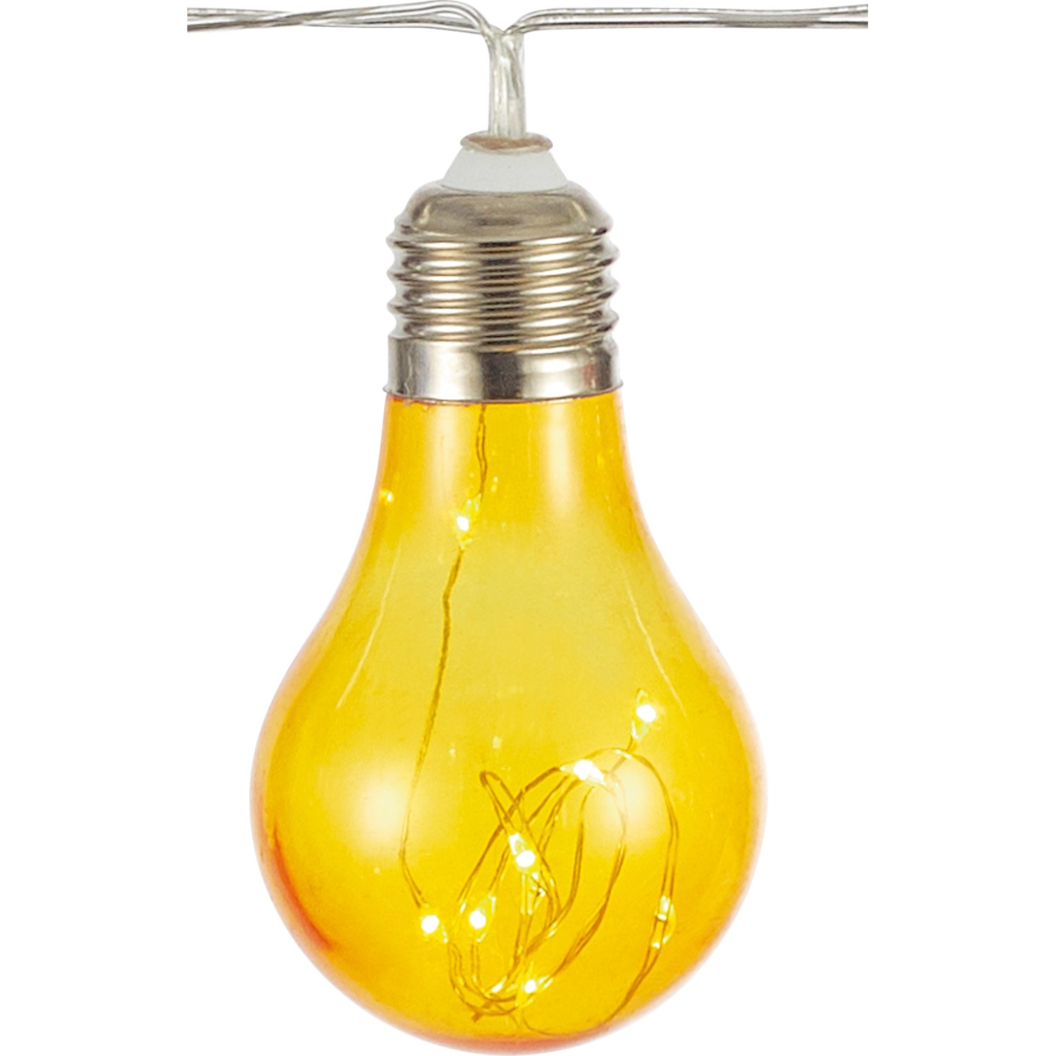 Catena luminosa solare colorata con lampadine, LED bianco caldo per giardino, balcone o terrazza.