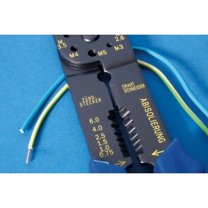 Pinza a crimpare LUX 225 mm per crimpare e spellare cavi.