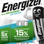 Energizer Recharge Extreme AAA, confezione da 2, batterie ricaricabili.