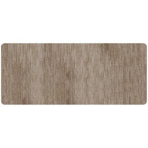 Tappeto da cucina beige con texture intrecciata.