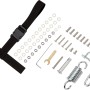Kit di montaggio per sedia sospesa Leyburn con cinturino, viti, molle e catena.
