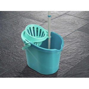 Set Lavapavimenti a frange Classic Mop manico acciaio 3 parti 120 cm