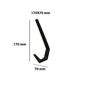 Organizer armadio t.b.t. nero con dimensioni 170x70 mm.