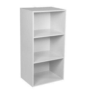 Libreria bianca t.b.t. con tre ripiani.