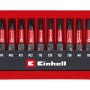 Set di inserti Einhell, 10 pezzi tascabile con profili PH, PZ, Torx e Hex per cacciaviti e avvitatori a batteria.
