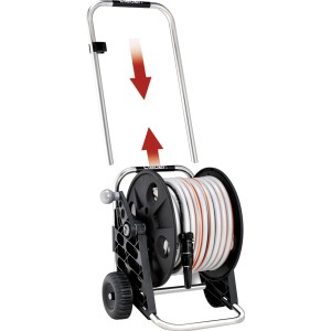 t.b.t. Carrelli-avvolgitubo con tubo su ruote e manico estensibile.