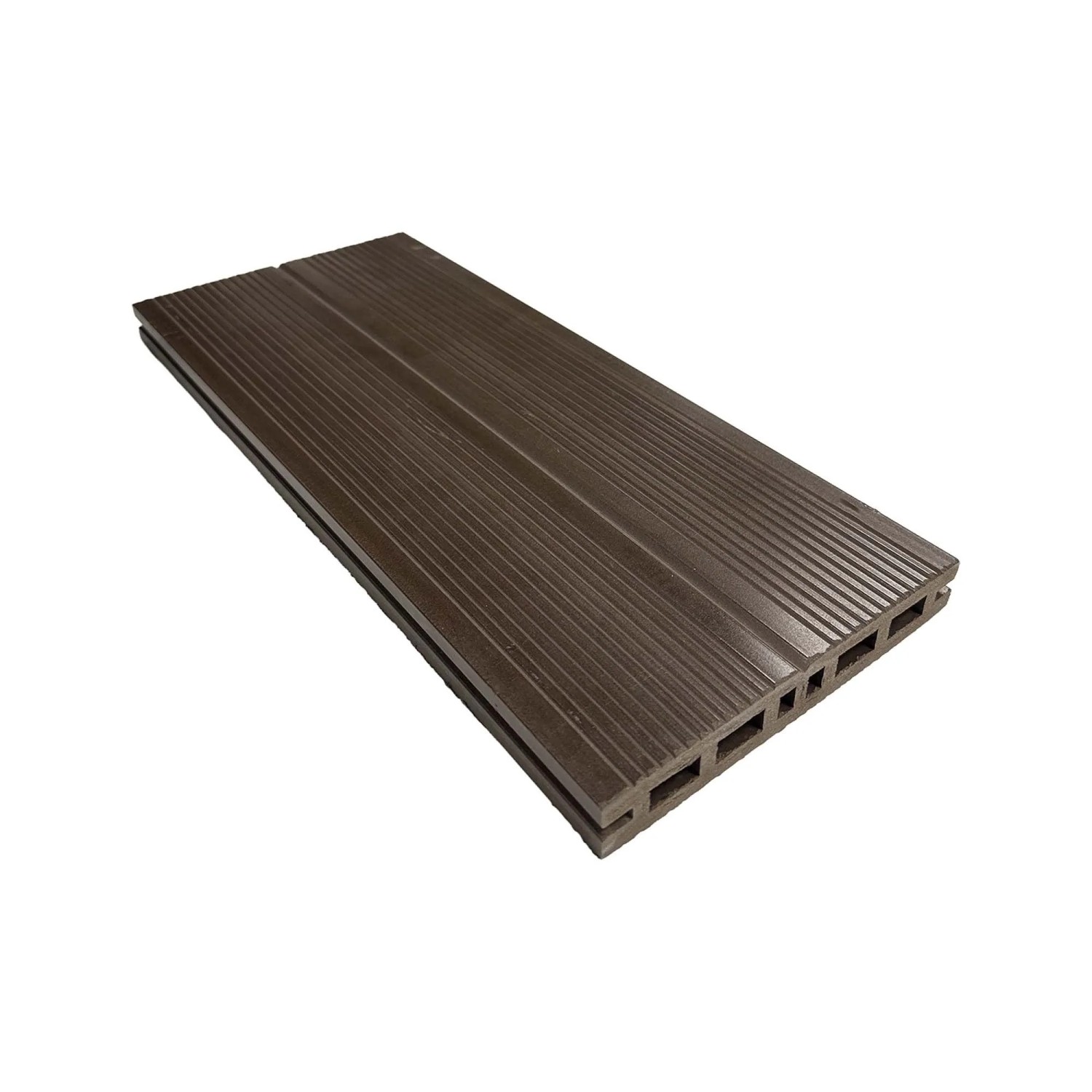 Piastrelle da esterno doga WPC WOOD double face marrone 161x2000 mm_5