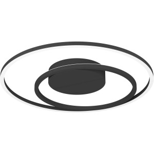 Moderna plafoniera LED Eglo Calagrano-Z in bianco e nero, diametro 45 cm.