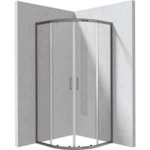 Cabina doccia semicircolare Zulueta Idrostile 800x1950 mm titanio