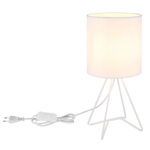 Lampada da tavolo in metallo Tamian Globo 160x345 mm bianco