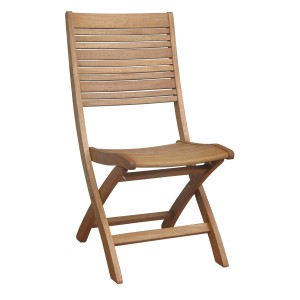 Sedia pieghevole OBI Chelsea in legno di eucalipto oliato e pieghevole.