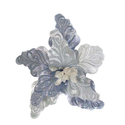 Pick Stella di natale 25x25x29 cm bianco azzurro