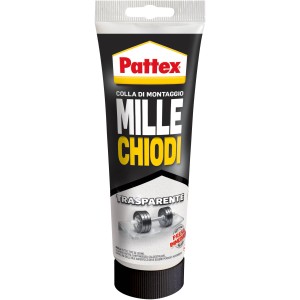 Pattex Mille Chiodi colla di montaggio, trasparente, tubo.