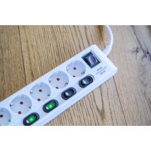 Multipresa brennenstuhl® 6 prese switch singoli 2m