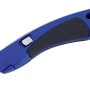 Cutter universale LUX Comfort blu con lama trapezoidale, ideale per tagliare moquette.