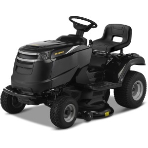 Trattorino tagliaerba Alpina AT3 98 A nero con scarico laterale.