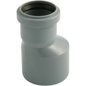 Riduzione eccentrica grigia Marley HT, DN 75/50 per tubi di scarico.