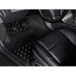 Set di 2 tappetini auto OBI design carbonio per la parte anteriore.