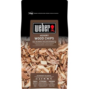 Weber Hickory Wood Chips per affumicare durante la grigliata. Accessori barbecue per Combustibili e accendifuoco per barbecue.