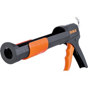 Pistola per cartucce OBI per silicone, acrilico e sigillanti. Utensile maneggevole in nero e arancio.