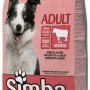 Simba Cibo secco per cani Adult con manzo in sacchetto rosa.
