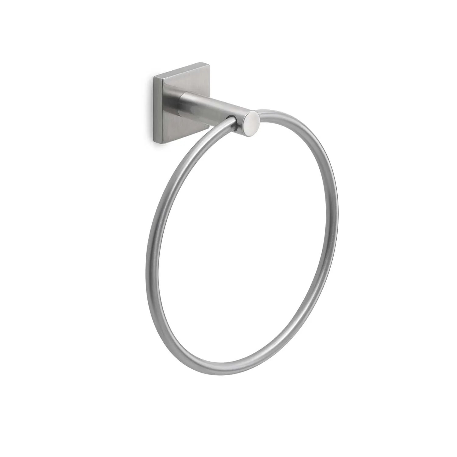 Porta Asciugamani Ad Anello In Acciaio Satinato - Accessorio Bagno, Fissaggio A Muro, Facile Da Pulire, Design Moderno