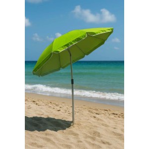 Ombrellone da spiaggia palo centrale con trivella Ø200 cm colori assortiti