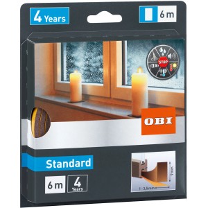 Guarnizione OBI marrone in schiuma per porte/finestre, per fessure da 1-3,5 mm.